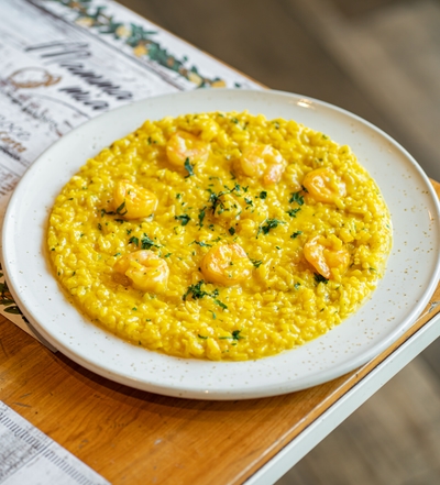 Risotto Gamberi Zafferano