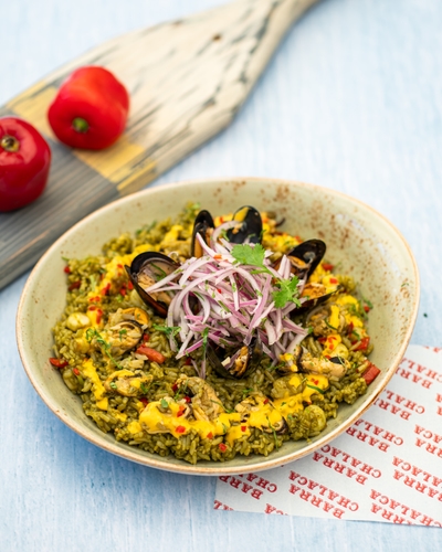 Arroz Norteño con Huancaína