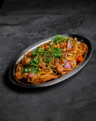 Milanesa XL Saltado de Camarón